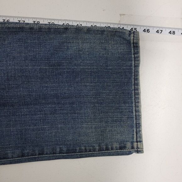 7 for all mankind carsen straight leg jeans 40x35 mens denim blue 3794 - Picture 6 of 12